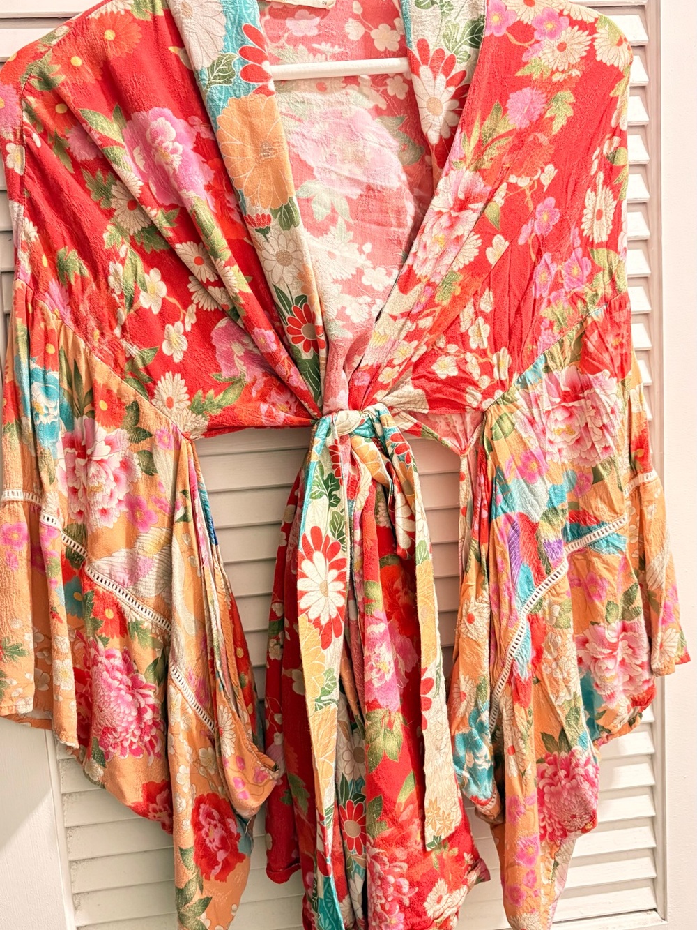 Spell Floral Kimono Jacket in Red, Pink, Peach & Teal ❤️🫶🏻✨🌞